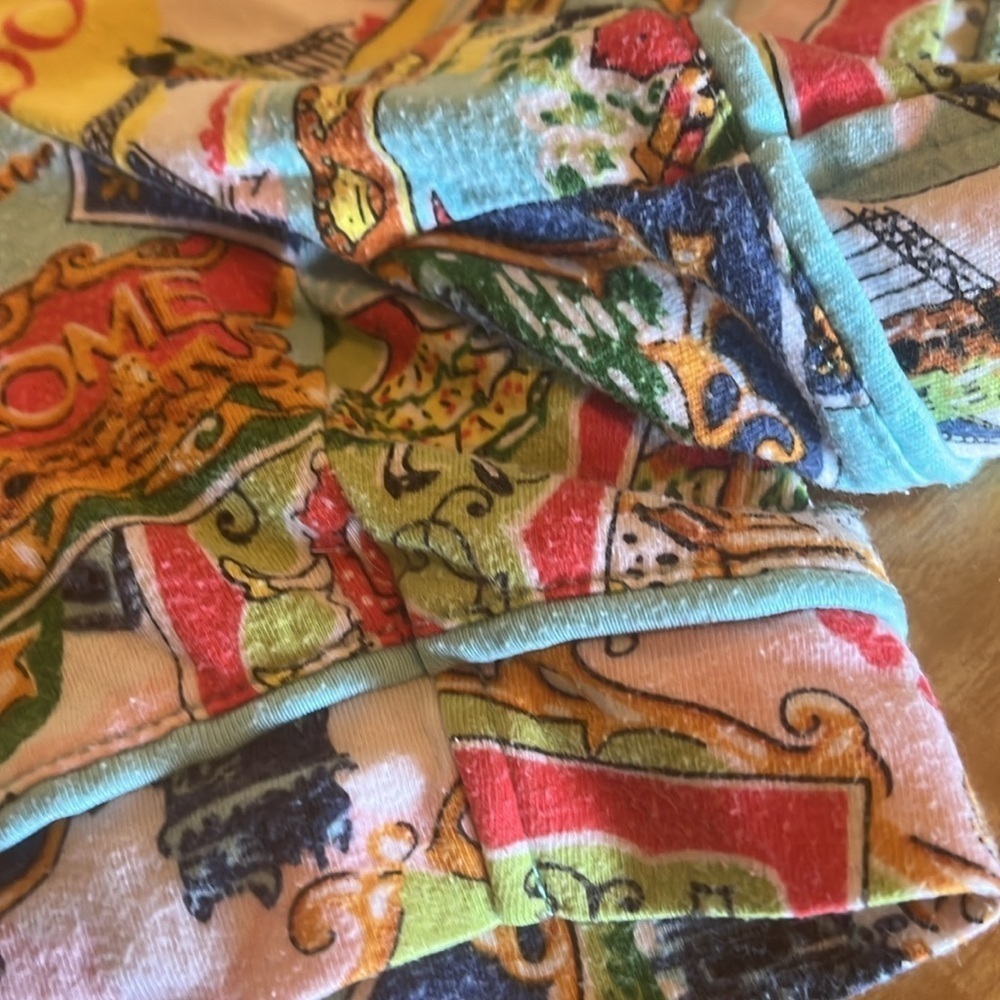 Nick & Nora Multicolor Graphic Print Sleepwear shorts size medium preowned - Picture 4 of 8